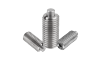 Poussoirs à ressort à six pans creux et avec doigt d'appui plat, en Inox Poussoirs à ressort à six pans creux et avec doigt d'appui plat, en Inox