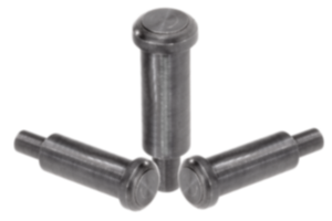 Poussoirs à ressort avec tête et doigt d’appui, en acier Poussoirs à ressort avec tête et doigt d’appui, en acier