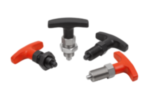 Doigt d'indexage en acier ou en inox avec poignée en T en plastique Doigt d'indexage en acier ou en inox avec poignée en T en plastique