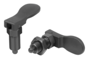 Doigt d'indexage en acier avec levier à came en plastique - inch Doigt d'indexage en acier avec levier à came en plastique - inch