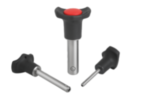 Goupilles d’arrêt avec poignée en plastique et collerette en métal ou en plastique Goupilles d’arrêt avec poignée en plastique et collerette en métal ou en plastique