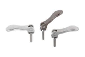 Levier à serrage rapide réglable en inox avec filetage, rondelle de pression et goujon fileté en inox Levier à serrage rapide réglable en inox avec filetage, rondelle de pression et goujon fileté en inox