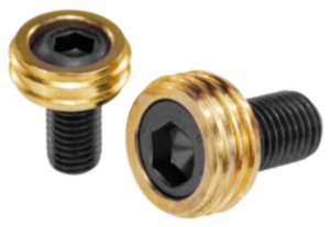 Cam screws with knife edge washer Cam screws with knife edge washer