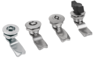 Verrous quart de tour en inox 1.4404, petit modèle, diamètre du boîtier 32 mm Verrous quart de tour en inox 1.4404, petit modèle, diamètre du boîtier 32 mm