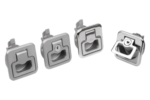 Fermetures à déclic en inox avec poignée, escamotables Fermetures à déclic en inox avec poignée, escamotables