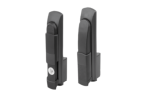 Levier pivotant en plastique, trou de montage carré, entraxe des trous de montage 50x50x50 mm, avec cache, avec ou sans demi-cylindre profilé Levier pivotant en plastique, trou de montage carré, entraxe des trous de montage 50x50x50 mm, avec cache, avec ou sans demi-cylindre profilé