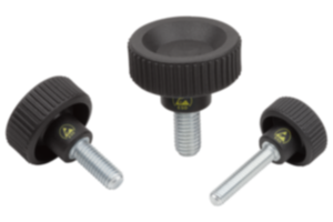 Knurled screws plastic, antistatic Knurled screws plastic, antistatic