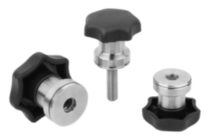 Boutons étoile en plastique avec palier anti-friction Boutons étoile en plastique avec palier anti-friction