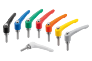 Manette indexable en zinc injecté haute pression avec filetage et bouchon de protection, insert fileté en inox Manette indexable en zinc injecté haute pression avec filetage et bouchon de protection, insert fileté en inox