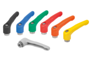 Manette indexable en plastique avec taraudage, insert taraudé en inox Manette indexable en plastique avec taraudage, insert taraudé en inox