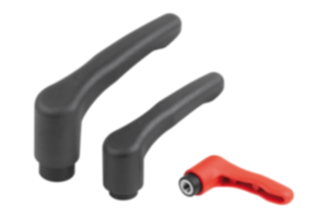 Manette indexable ECO en plastique avec taraudage, insert taraudé en inox Manette indexable ECO en plastique avec taraudage, insert taraudé en inox