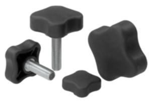 Poignée étoile quatre lobes plate Poignée étoile quatre lobes plate
