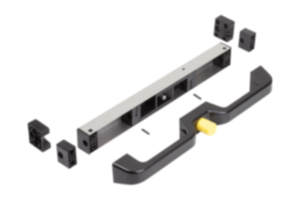 Grip, steel with locking unit Grip, steel with locking unit