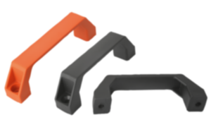 Pull handles, plastic, narrow, slanted both sides Pull handles, plastic, narrow, slanted both sides