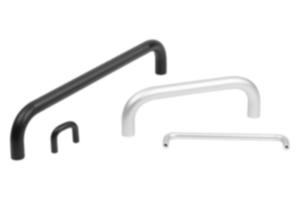 Pull handles, aluminium, round Pull handles, aluminium, round