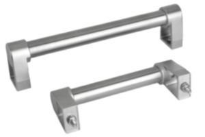 Tubular handles, stainless steel with investment cast grip legs Tubular handles, stainless steel with investment cast grip legs