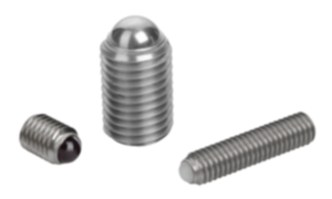 Vis à bille orientable à tête HC en Inox avec bille pleine Vis à bille orientable à tête HC en Inox avec bille pleine