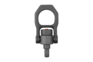 Threaded hoist pin, self-locking, steel with rotating shackle Threaded hoist pin, self-locking, steel with rotating shackle