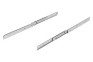 Glissières télescopiques en acier pour montage latéral, super extension, résistance à la charge jusqu'à 70 kg Glissières télescopiques en acier pour montage latéral, super extension, résistance à la charge jusqu'à 70 kg