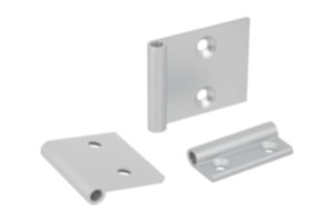 Demi-charnières en aluminium, externes Demi-charnières en aluminium, externes