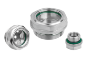 Voyants d'huile en inox avec verre de sécurité  Voyants d'huile en inox avec verre de sécurité