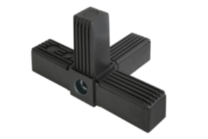 Square tube connectors four-way with tapped hole Square tube connectors four-way with tapped hole