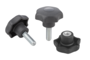 Boutons étoile antibactériens similaires à DIN 6336, inox Boutons étoile antibactériens similaires à DIN 6336, inox