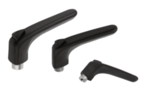 Manette indexable en plastique ergonomique avec taraudage, insert taraudé en inox Manette indexable en plastique ergonomique avec taraudage, insert taraudé en inox