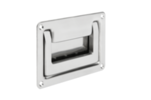 Recessed handles, stainless steel, fold-down Recessed handles, stainless steel, fold-down