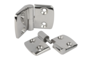 Charnières en Inox dégondable, à droite Charnières en Inox dégondable, à droite