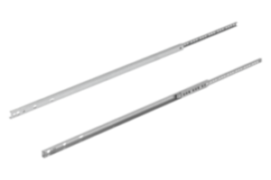 Glissières télescopiques en acier pour montage en rainure, extension partielle, résistance à la charge jusqu'à 10 kg Glissières télescopiques en acier pour montage en rainure, extension partielle, résistance à la charge jusqu'à 10 kg