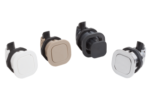 Fermetures à déclic en plastique avec bouton, rotatif Fermetures à déclic en plastique avec bouton, rotatif