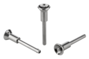 Goupille d'arrêt avec bouton de manœuvre en inox