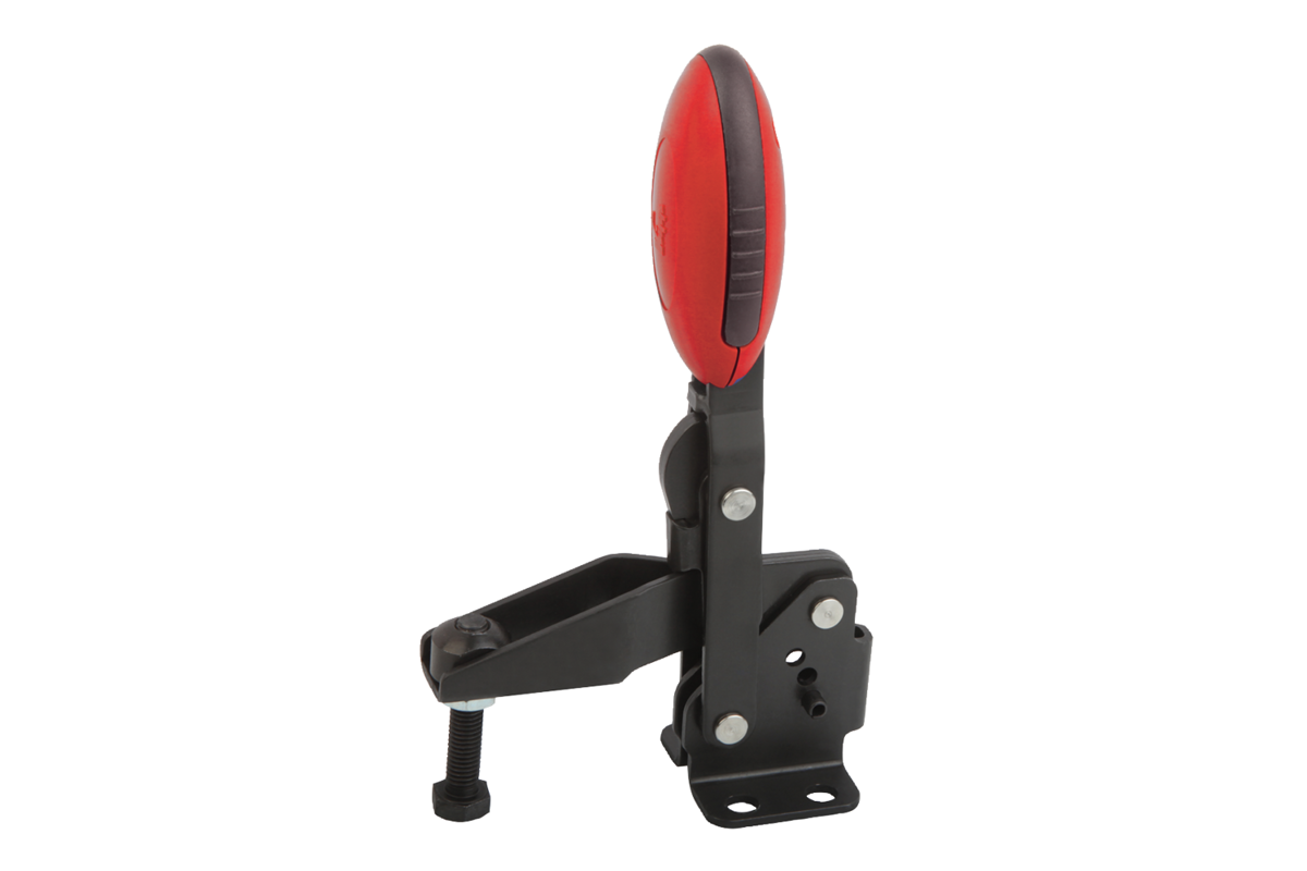 Sauterelle à levier vertical avec embase horizontale et broche de pression réglable