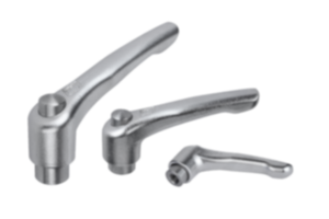 Manette indexable en Inox avec bouchon de protectionavec insert taraudé