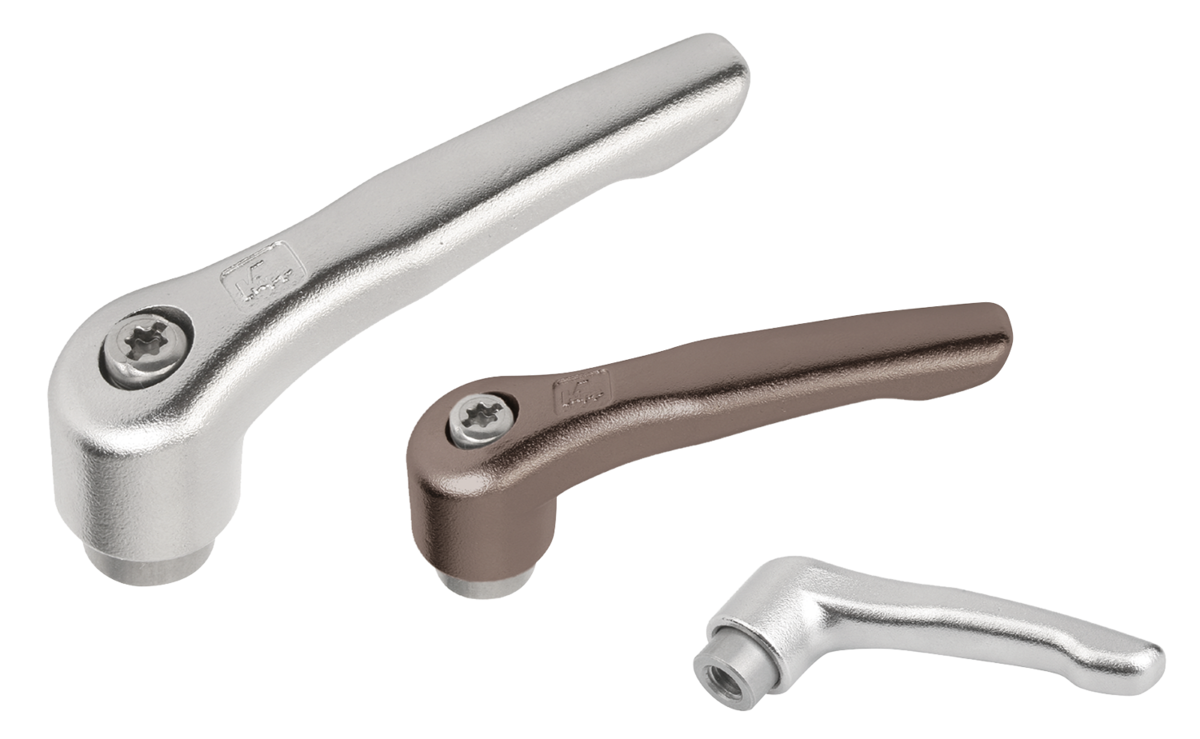 Manette indexable en Inox avec insert taraudé