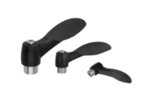 Manette indexable 2K bi-composants avec insert taraudé en Inox