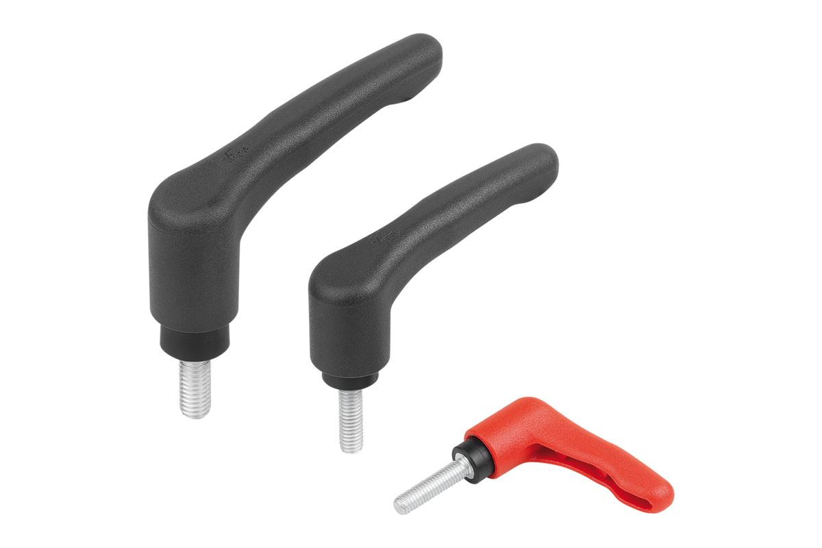 Manette indexable ECO en plastique avec filetage