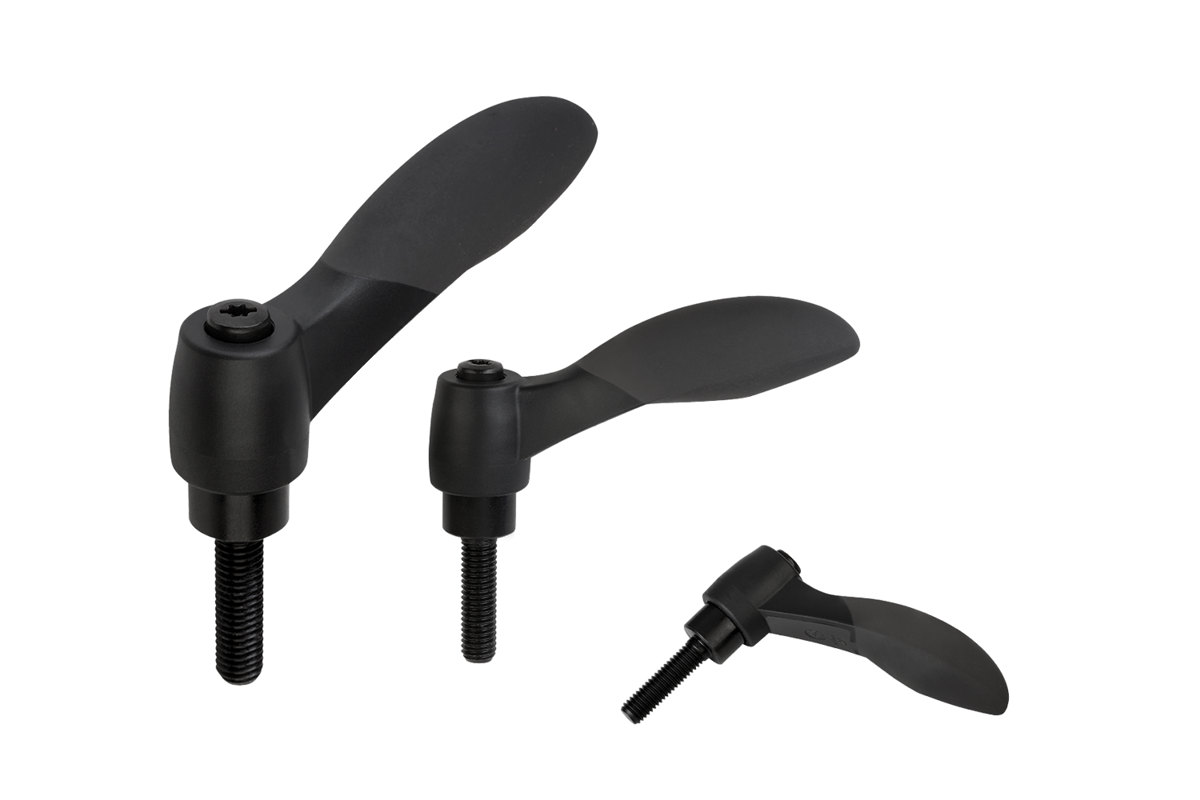 Manette indexable 2K bi-composants avec insert fileté
