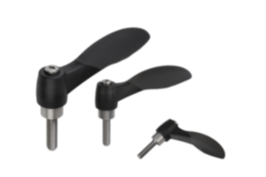 Manette indexable 2K bi-composants avec insert fileté en Inox