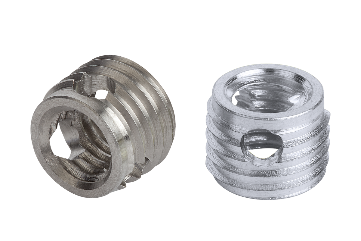 Inserts filetés autotaraudants avec trous de coupe