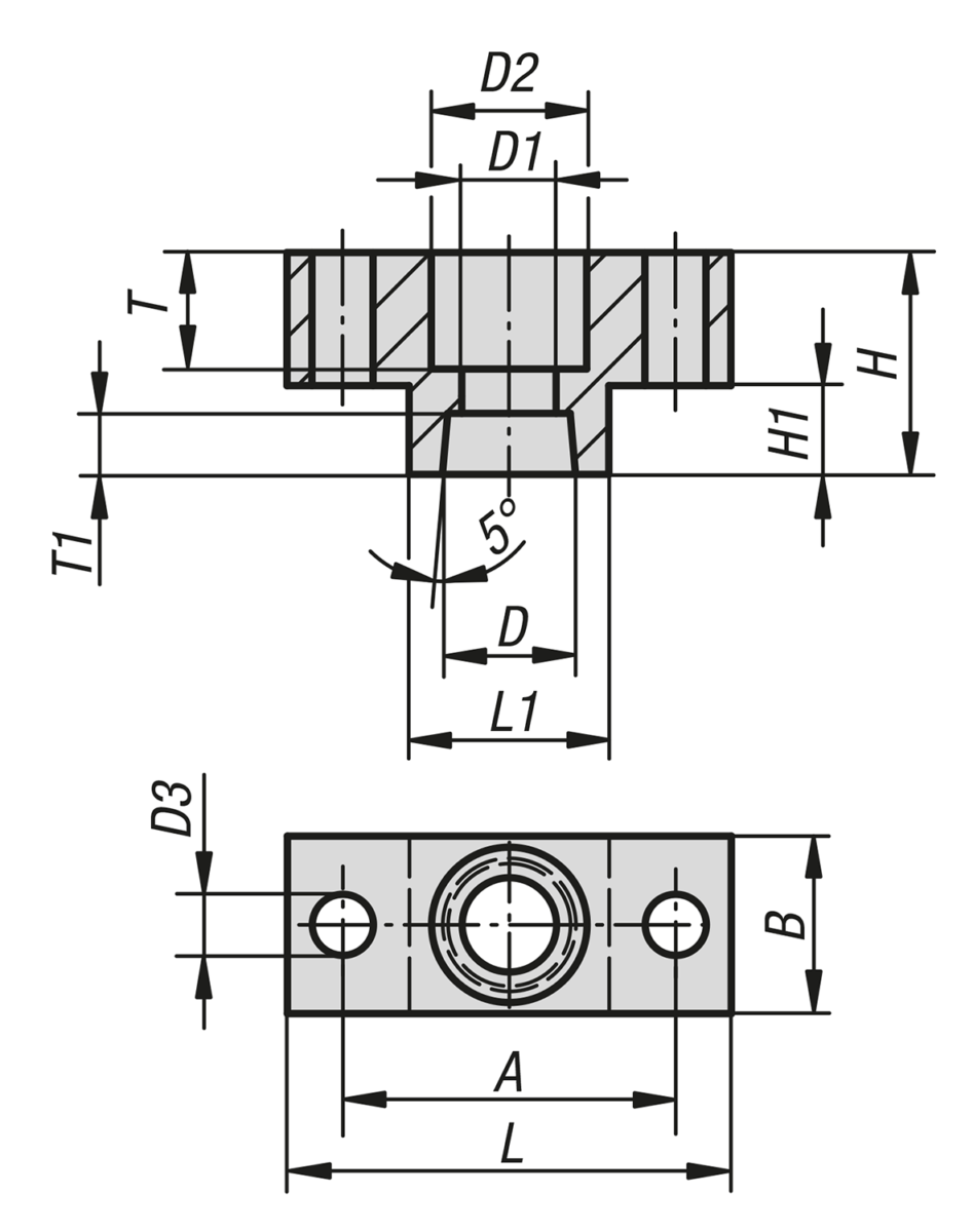 Adaptateurpour vérin de bridage pivotant