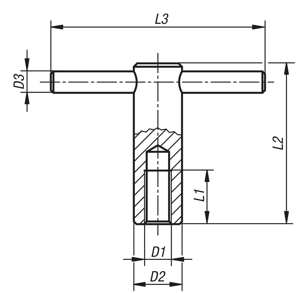 Vis à broche fixe DIN 6305